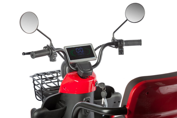 Пассажирский электротрицикл Rutrike (Рутрайк) Gelbert Kappa 48V/60V 650Вт Красный | Мототека